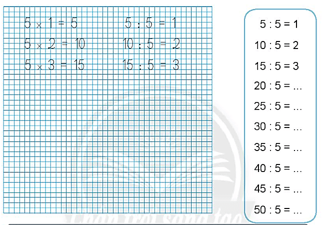 Giải vở bài tập Toán lớp 2 Bảng chia 5 (trang 27) - Chân trời sáng tạo