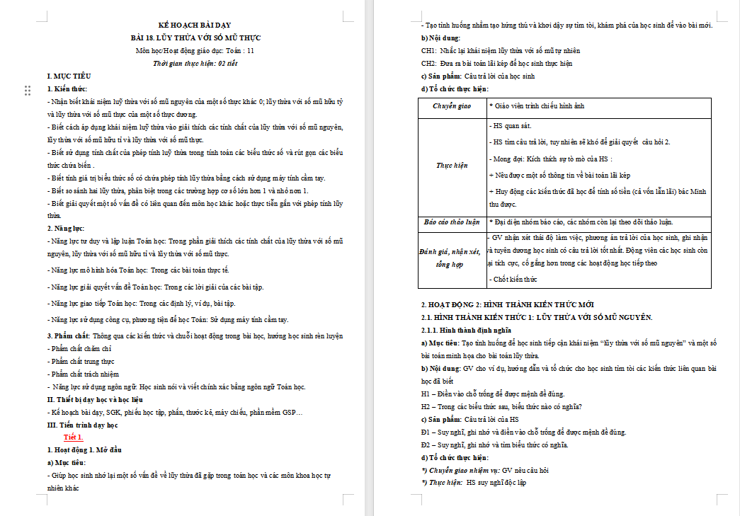 Lũy thừa với số mũ thực