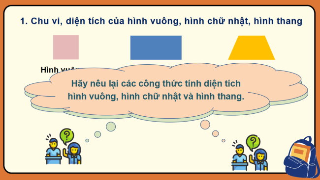 PowerPoint Toán 6 Bài 20: Chu vi và diện tích của một số tứ giác đã học
