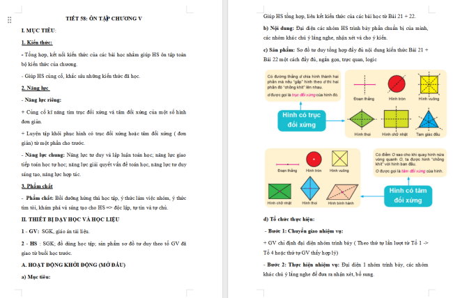 Giáo án Toán 6 Bài tập cuối chương V