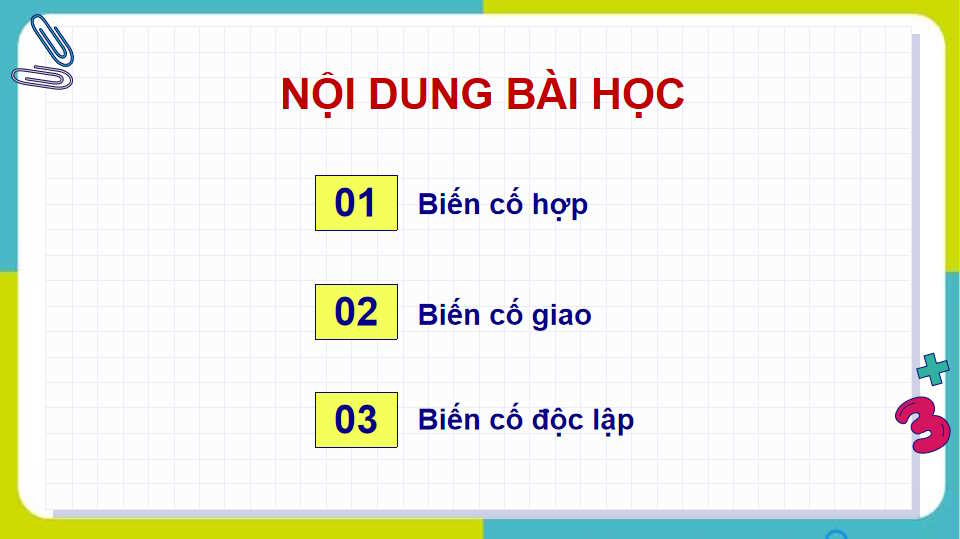  Biến cố hợp biến cố giao biến cố độc lập
