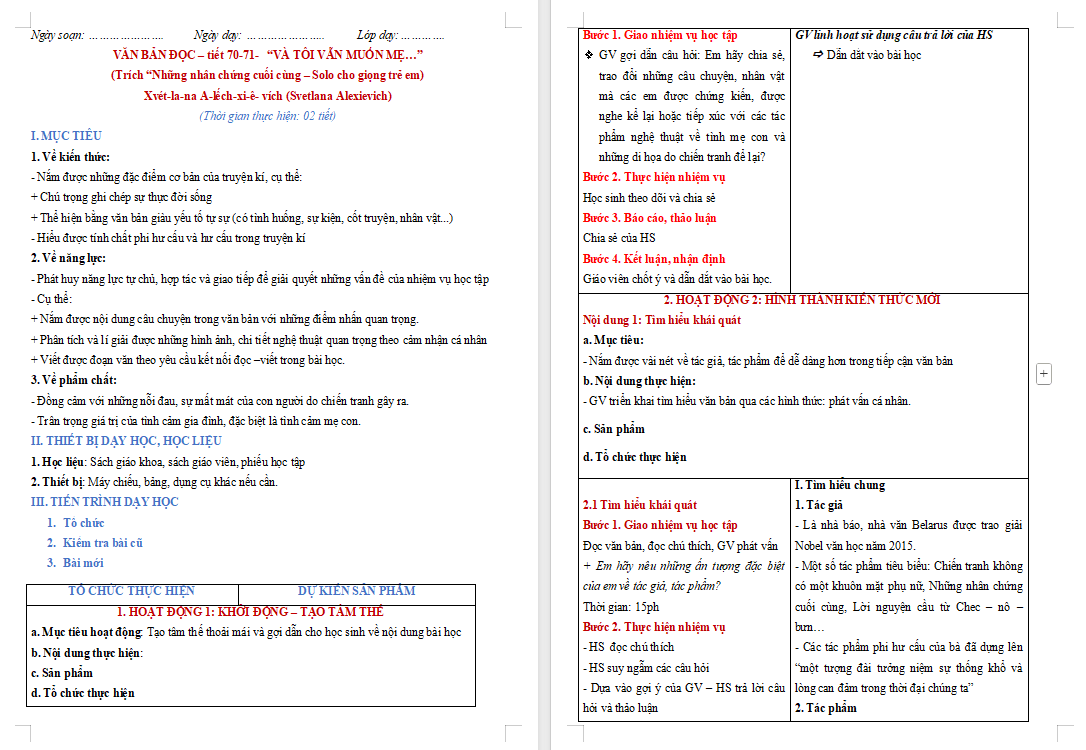 Ngữ văn 11 Bài 7: Và tôi vẫn muốn mẹ