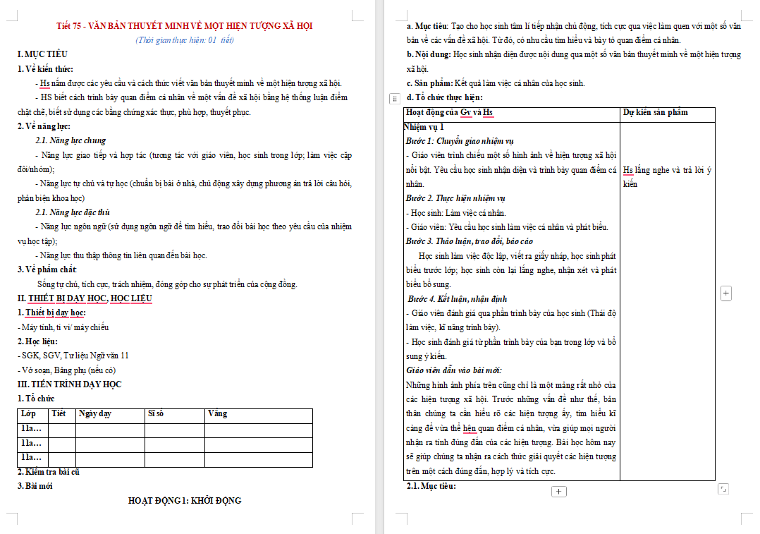 Viết văn bản thuyết minh về một sự vật hiện tượng trong đời sống xã hội