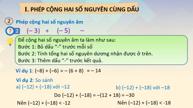 PowerPoint Toán 6 Bài 3: Phép cộng các số nguyên