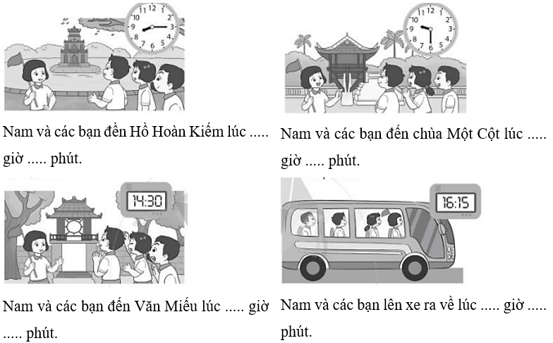 Vở bài tập Toán lớp 2 Bài 68: Giờ - Phút (trang 34) | Cánh diều