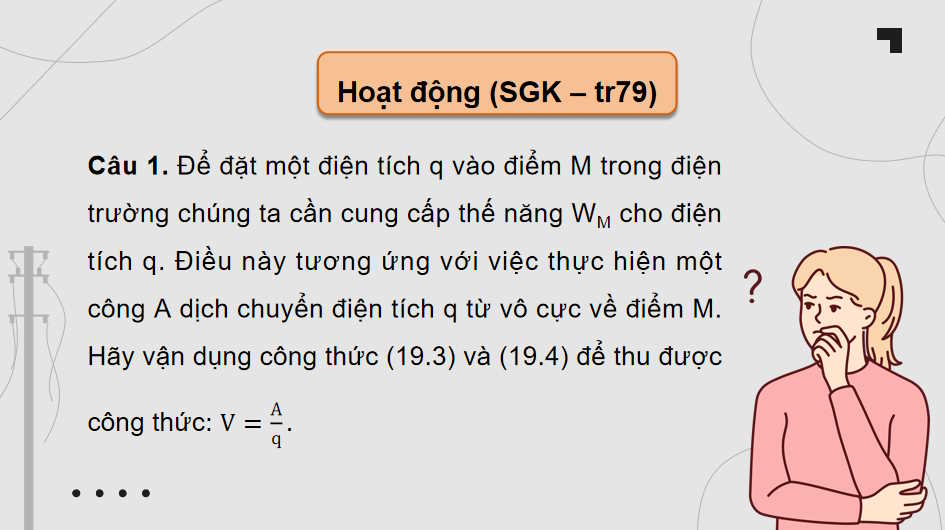 Giáo án Vật lí 11 Bài 20: Điện thế