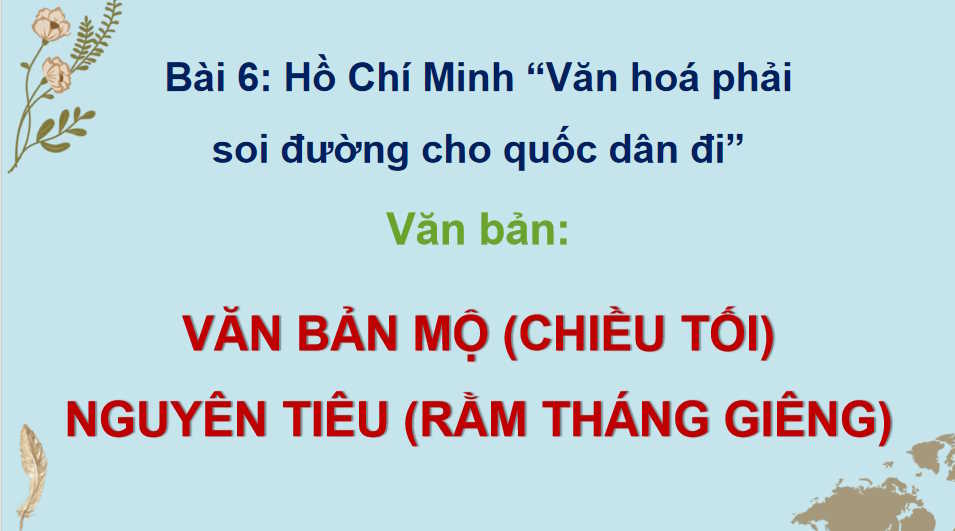 Mộ, Nguyên tiêu