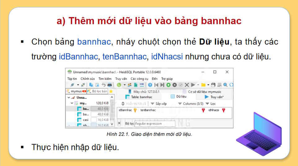 Thực hành cập nhật bảng dữ liệu có tham chiếu