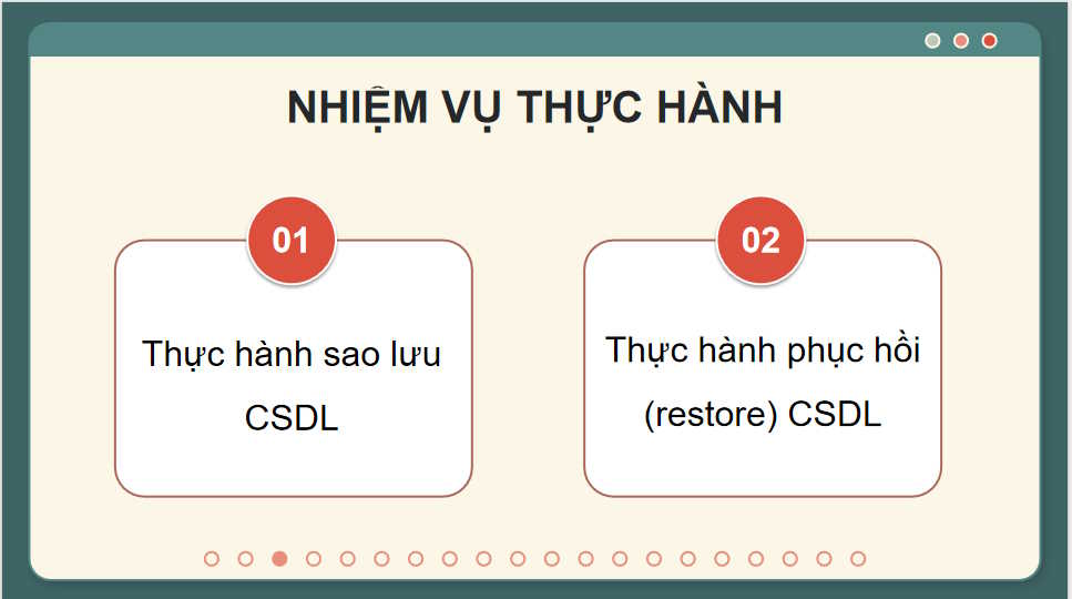 Thực hành sao lưu dữ liệu