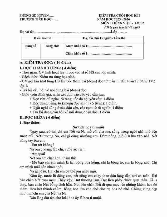 De thi hoc ki 1 Tieng Viet 2 KNTT de 1 2*852191