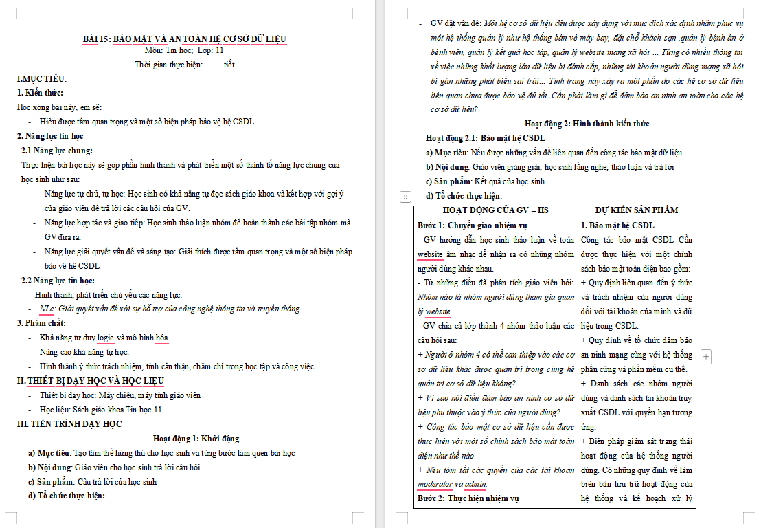 Bảo mật và an toàn hệ cơ sở dữ liệu