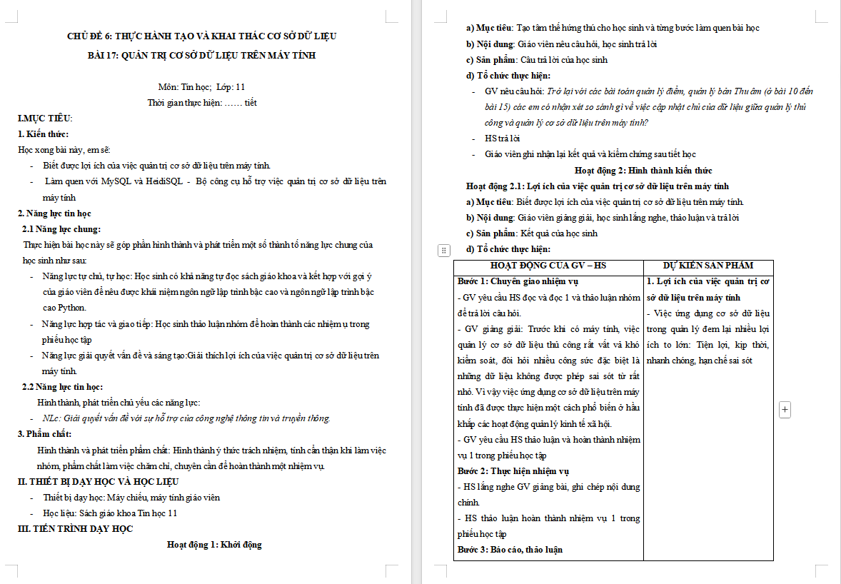 Dữ liệu mảng một chiều và hai chiều