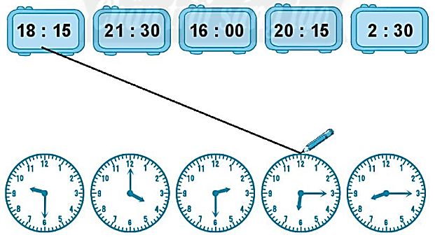 Giải vở bài tập Toán lớp 2 Giờ, phút, xem đồng hồ (trang 30) - Chân trời sáng tạo