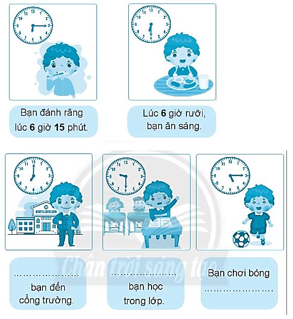Giải vở bài tập Toán lớp 2 Giờ, phút, xem đồng hồ (trang 30) - Chân trời sáng tạo
