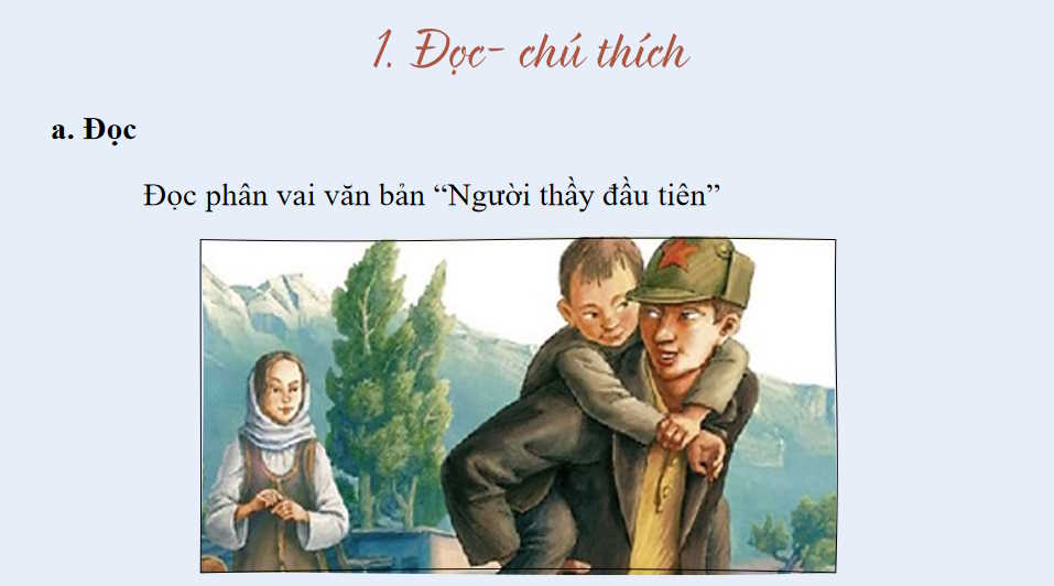 Giáo án PowerPoint Ngữ văn 8 Bài 6: Người thầy đầu tiên