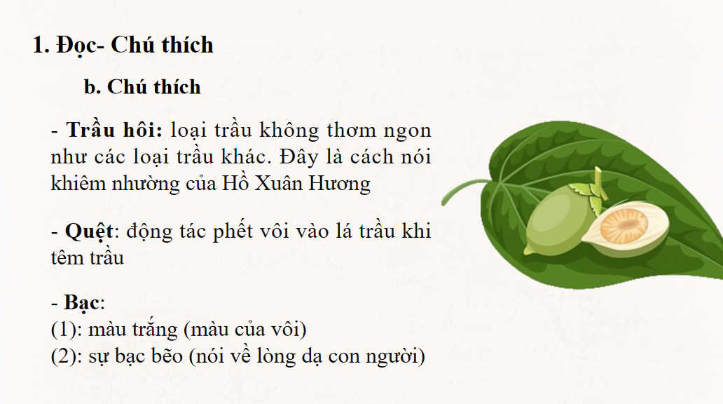 Giáo án PowerPoint Ngữ văn 8 Bài 7: Mời trầu