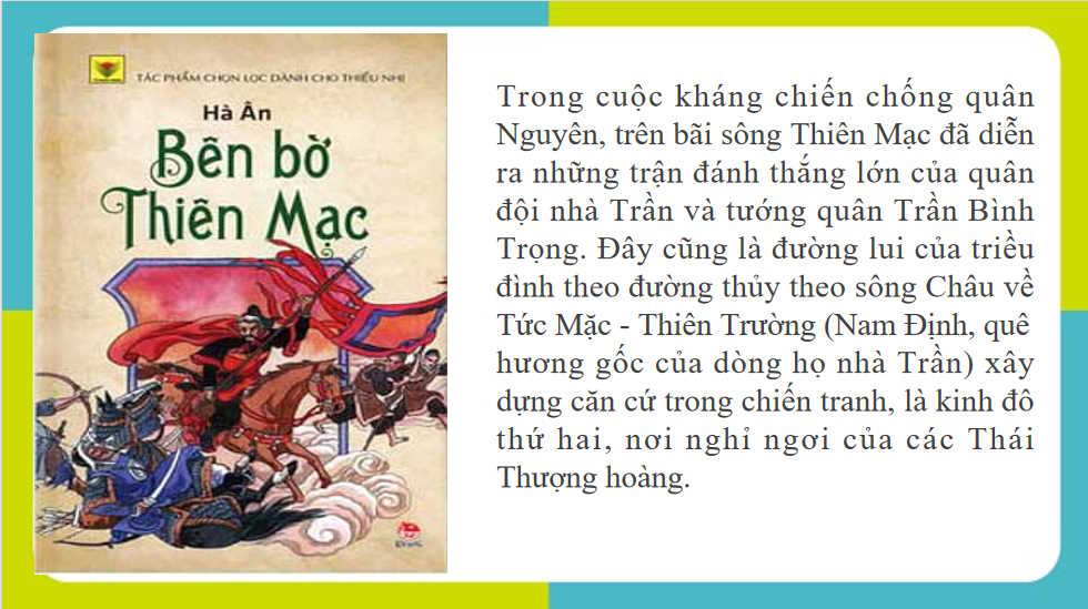 Giáo án PowerPoint Ngữ văn 8 Bài 8: Bên bờ Thiên Mạc