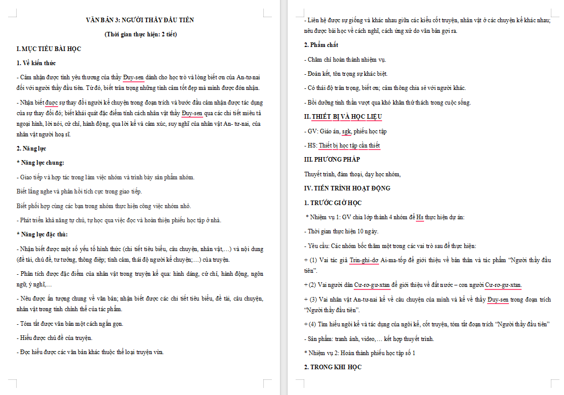 Giáo án PowerPoint Ngữ văn 8 Bài 6: Người thầy đầu tiên