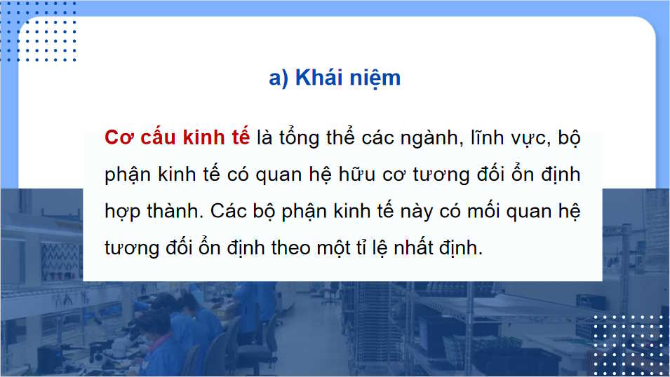  Cơ cấu kinh tế tổng sản phẩm trong nước và tổng thu nhập quốc gia