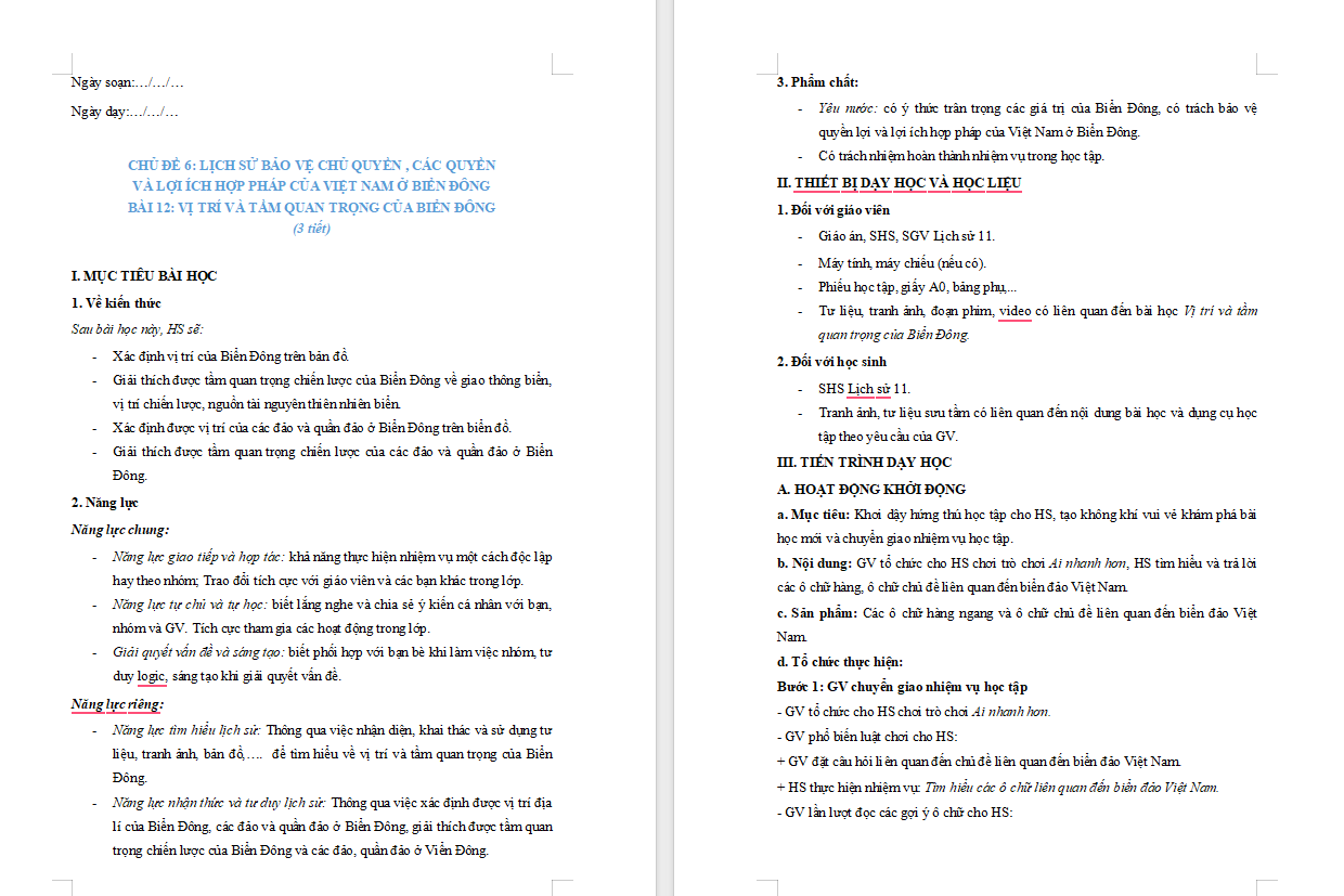 Vị trí và tầm quan trọng của Biển Đông