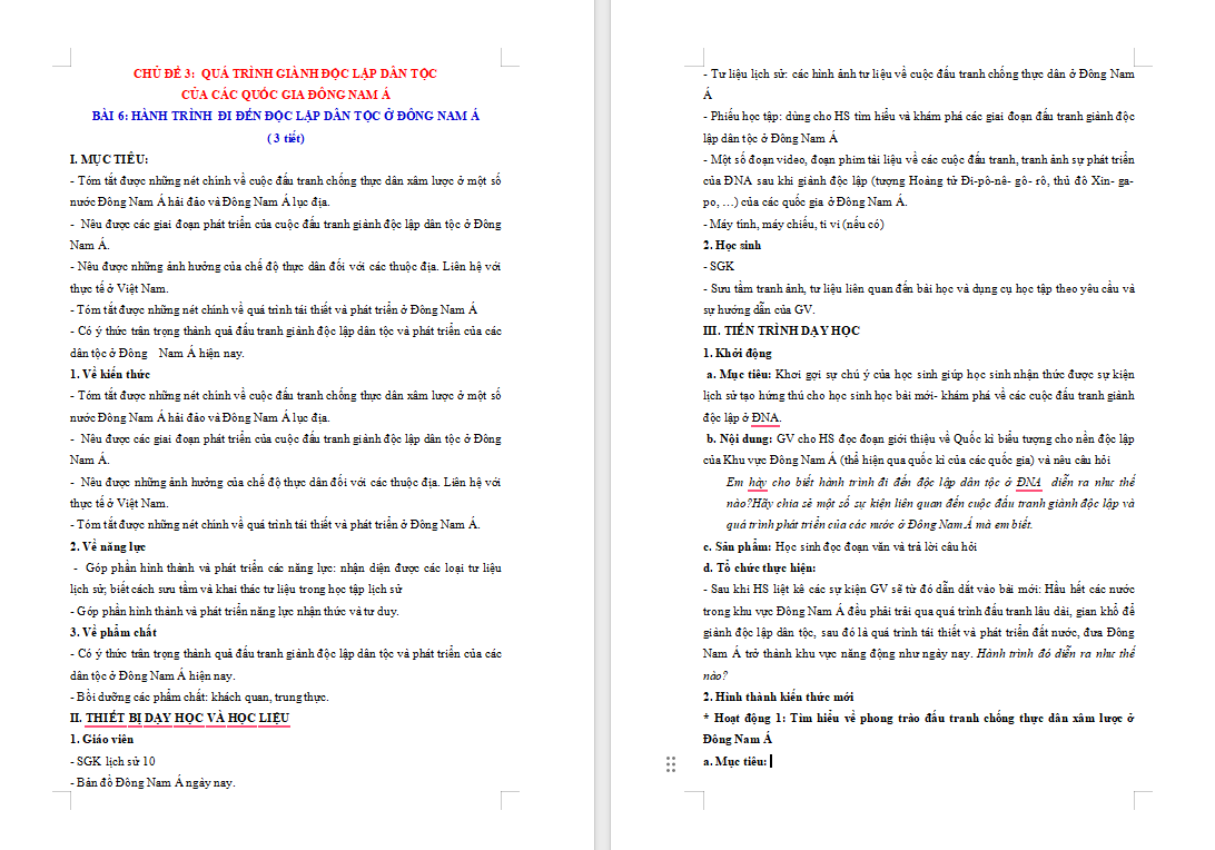 Hành trình đi đến độc lập dân tộc ở Đông Nam Á