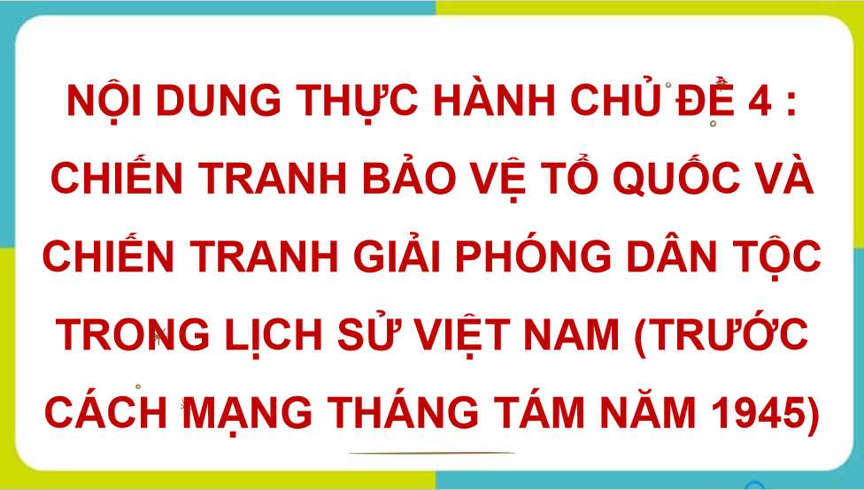 Chiến tranh bảo vệ Tổ quốc và chiến tranh giải phóng dân tộc trong lịch sử Việt Nam