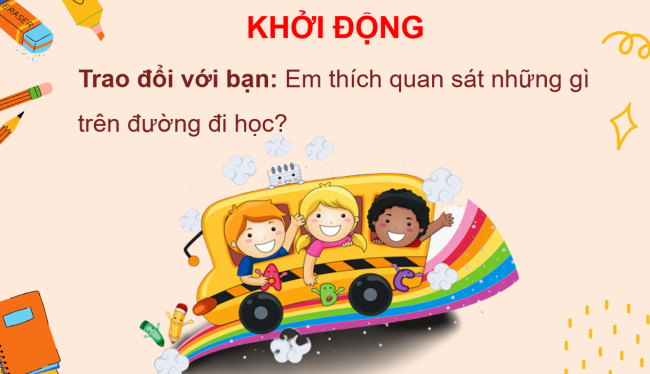 PowerPoint Tiếng Việt 3 Bài 10: Con đường đến trường