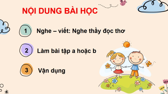 PowerPoint Tiếng Việt 3 Bài 13: Nghe - viết Nghe thầy đọc thơ
