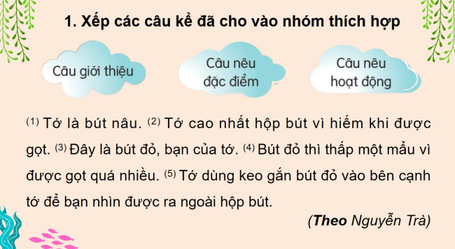 PowerPoint Tiếng Việt 3 Bài 14: Câu kể, các dấu kết thúc câu