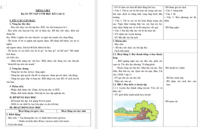 Giáo án Tiếng Việt 3 Bài 10: Ôn tập cuối học kì I (Tiết 2)