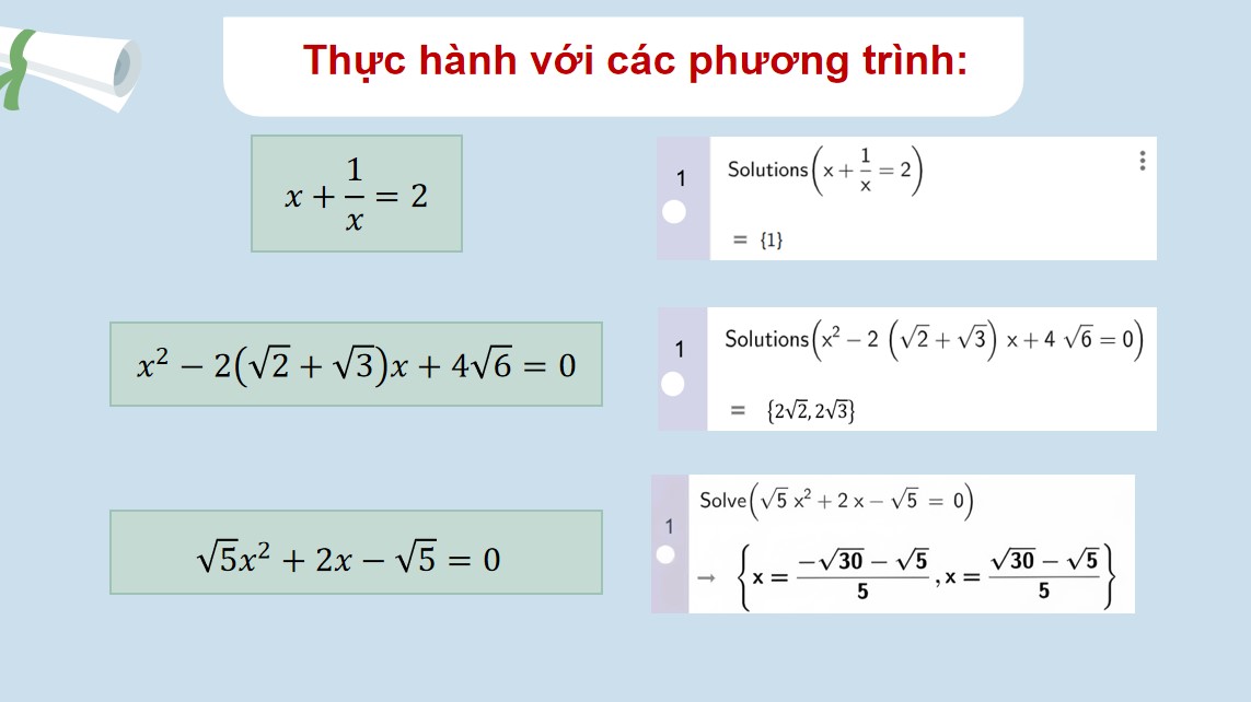 PowerPoint Toán 9 KNTT Bài Giải phương trình, hệ phương trình và vẽ đồ thị hàm số với phần mềm GeoGebra