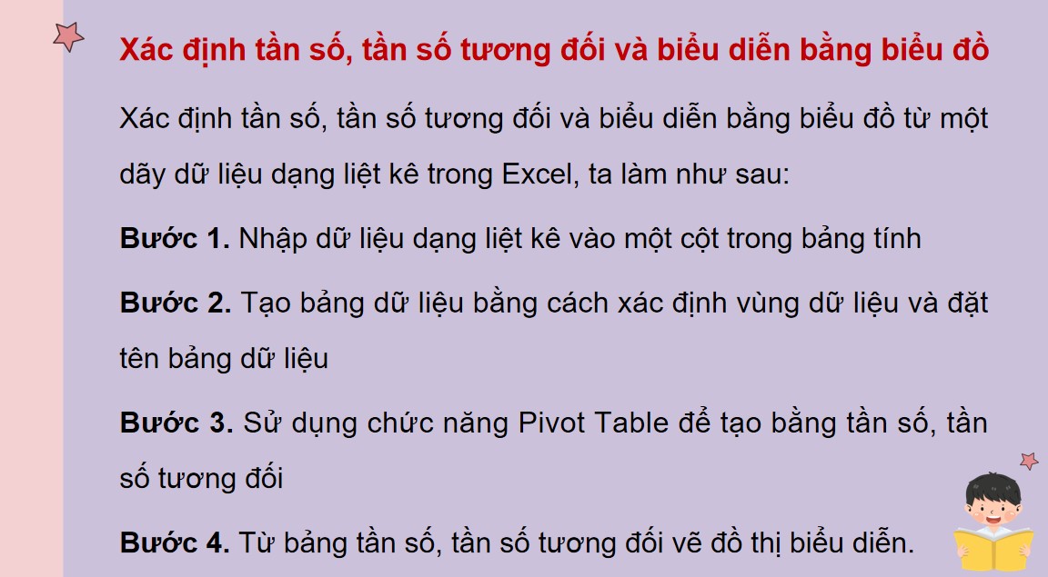 PowerPoint Toán 9 KNTT Bài Xác định tần số, tần số tương đối, vẽ các biểu đồ biểu diễn bảng tần số, tần số tương đối bằng Excel