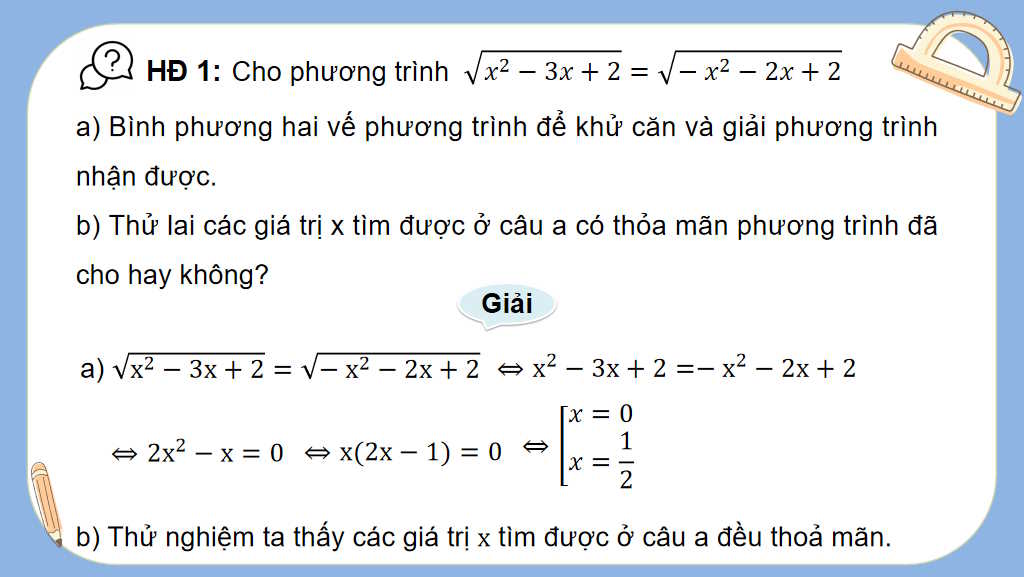 Giáo án Toán 10 Bài 18: Phương trình quy về phương trình bậc hai