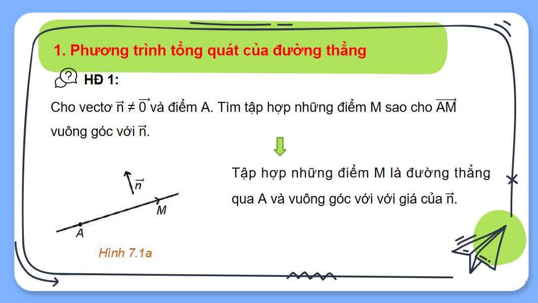 Giáo án Toán 10 Bài 19: Phương trình đường thẳng