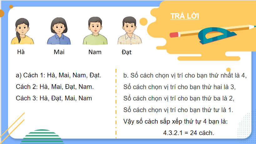 Giáo án Toán 10 Bài 24: Hoán vị chỉnh hợp và tổ hợp