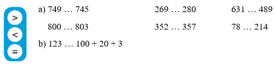 Giải vở bài tập Toán lớp 2 So sánh các số có ba chữ số (trang 60) - Chân trời sáng tạo