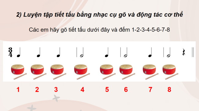 PowerPoint Âm nhạc 3 Chủ đề 3 Tiết 4: Nhạc cụ. Vận dụng: Mô phỏng động tác chơi các nhạc cụ