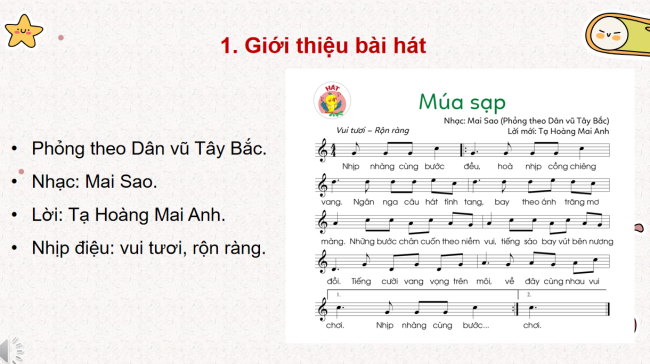 PowerPoint Âm nhạc 3 Chủ đề 4 Tiết 1: Hát - Múa sạp