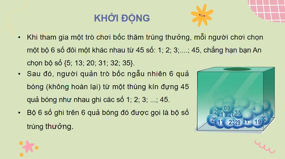 Toán 10 Bài 26: Biến cố và định nghĩa cổ điển của xác suất