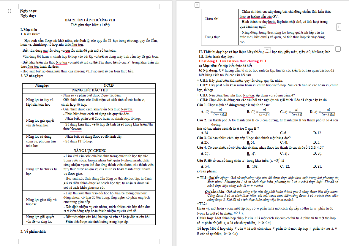 PowerPoint Toán 10 Bài tập cuối chương 8