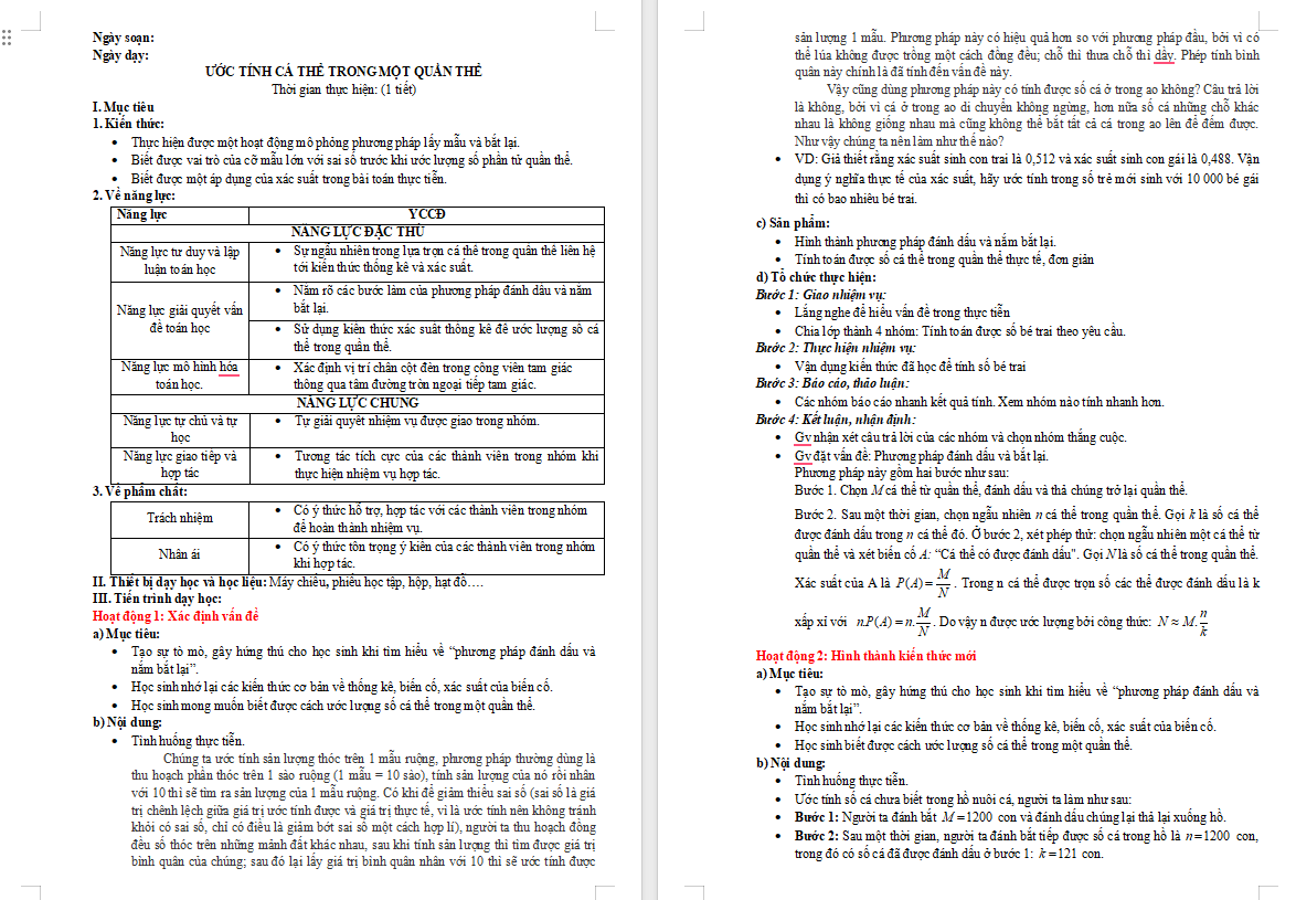Ước tính số cá thể trong một quần thể