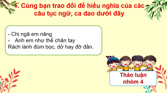 PowerPoint Tiếng Việt 3 Bài 23: Tình cảm anh chị em