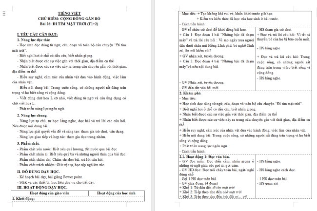 Giáo án Tiếng Việt 3 Bài 26: Ôn chữ viết hoa L