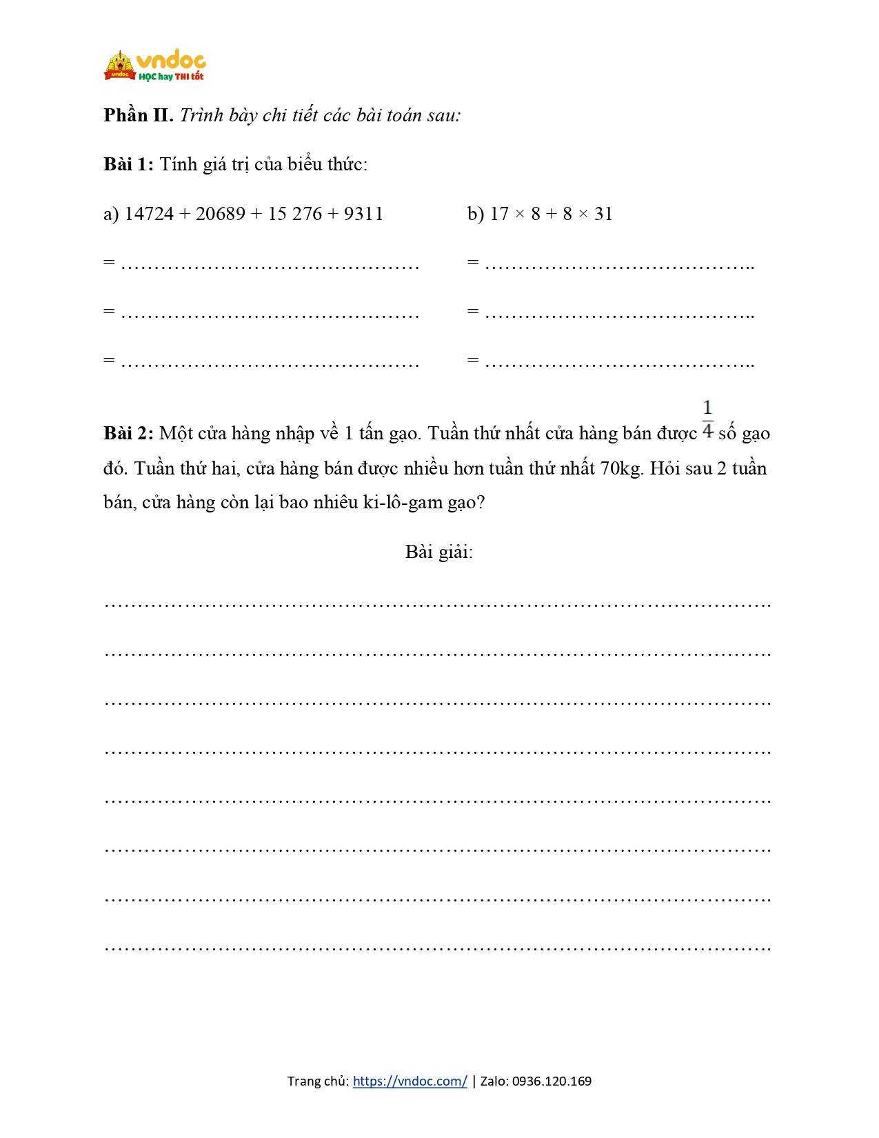 phieu bai tap cuoi tuan 18 toan 4 co ban ctst page 0002*857720