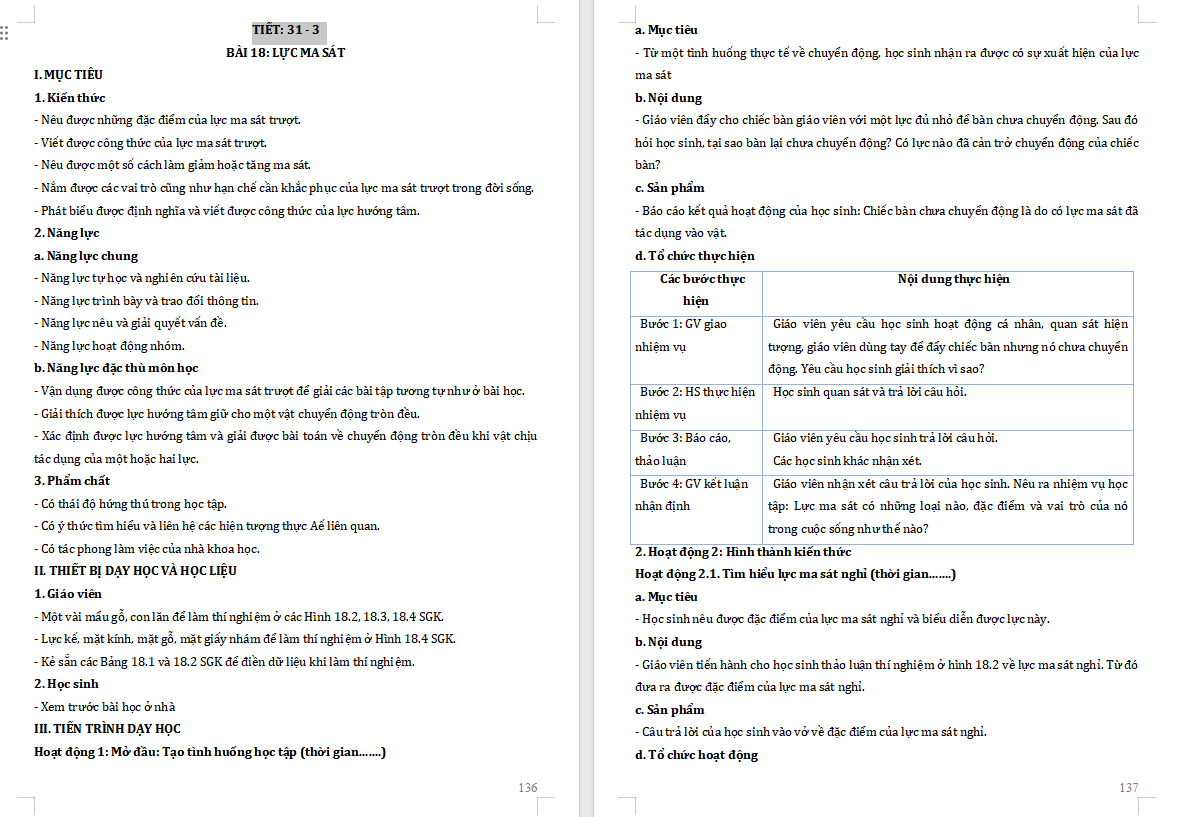 Giáo án PowerPoint Vật lí 10 Bài 18