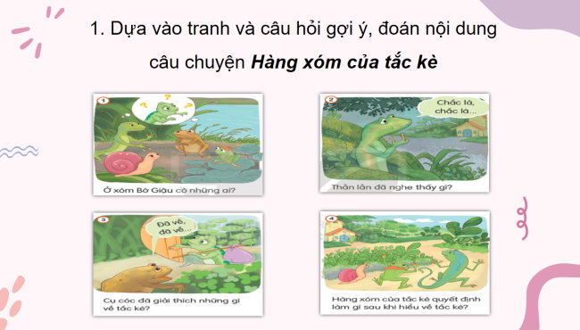 PowerPoint Tiếng Việt 3 Bài 29: Kể chuyện Hàng xóm của tắc kè