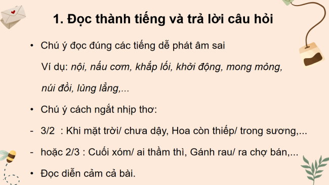 PowerPoint Tiếng Việt 3 Ôn tập cuối học kì 1 (Tiết 6, 7)