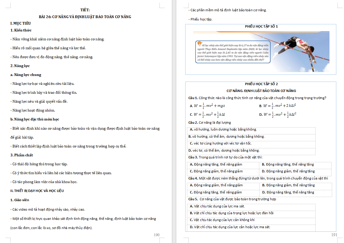 Giáo án PowerPoint Vật lí 10 Bài 26