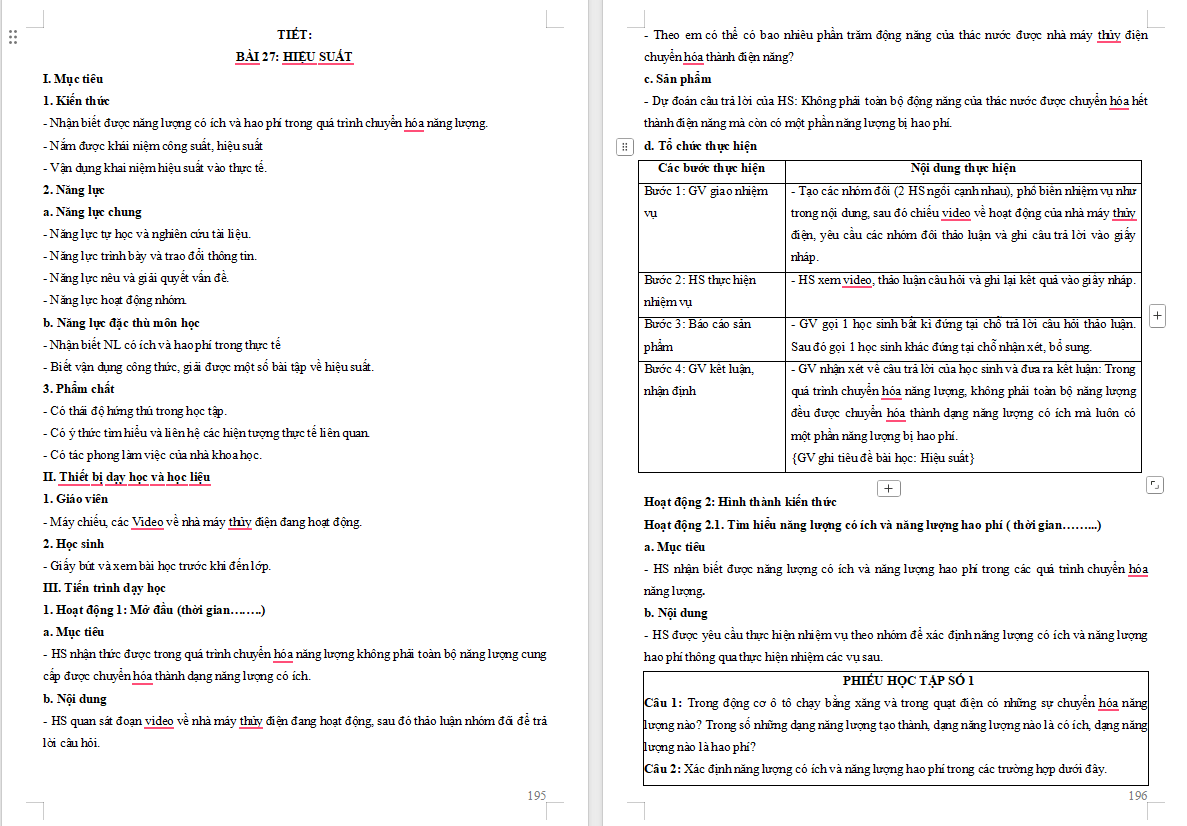 Giáo án PowerPoint Vật lí 10 Bài 27
