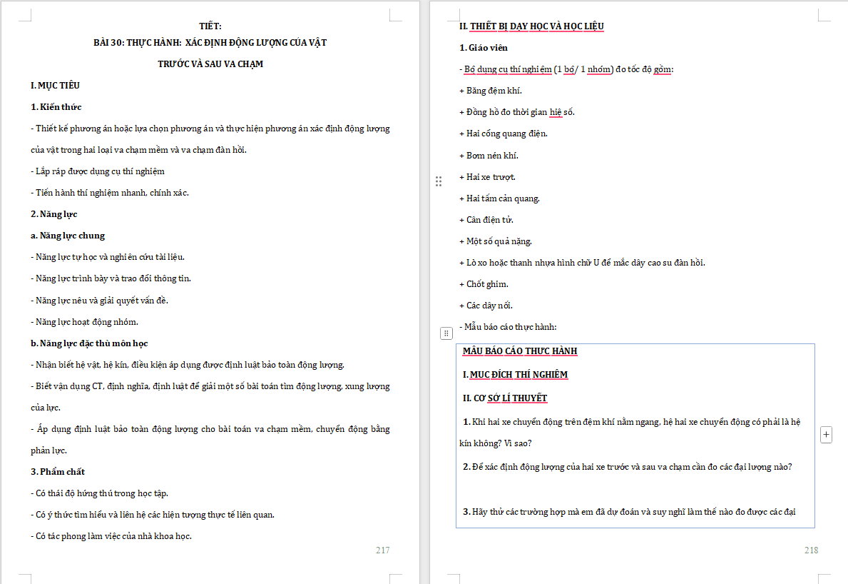 Giáo án PowerPoint Vật lí 10 Bài 30